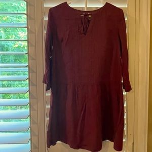 Cute maroon long sleeve dress
